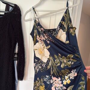 Lulu's Navy Floral Dress